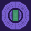 Wimbledon Court No. 1 seating plan showing all spectator blocks in light purple on a dark-purple background, with no specific seats highlighted.