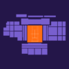 Court Rainier III seating map showing every block in light purple (#3d2a66) on a dark-purple (#241649) background, with no specific sections highlighted.