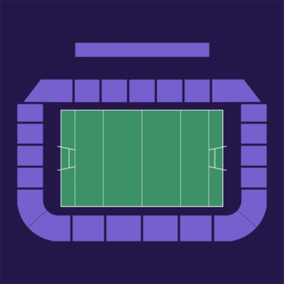 Stade Ernest-Wallon seat plan – Toulouse home matches – aggregate view with all sections in purple