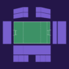 Stade Rochelais seat plan – Top 14 home matches – aggregate view with all sections in purple
