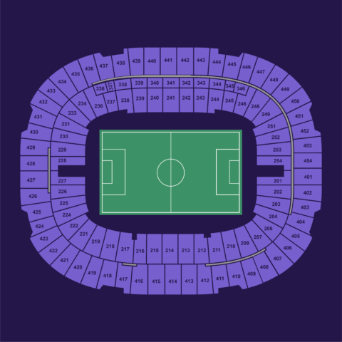 BC Place Stadium full seating chart showing all lower, middle, and upper bowl sections for FIFA World Cup 2026 matches in Vancouver.