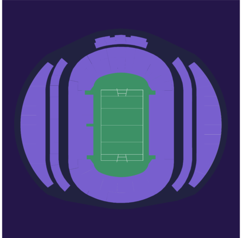 Full seating map of Australia Stadium (Stadium Australia, Sydney) for Rugby World Cup 2027, showing all tiers, stands, and viewing areas.