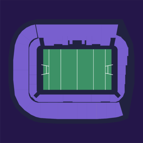 Full seating map of Queensland Country Bank Stadium (Townsville) for Rugby World Cup 2027.